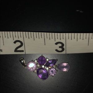 Sterling silver and amethyst pendant 925